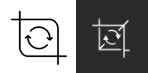 Examples of the Crop/Rotate icon