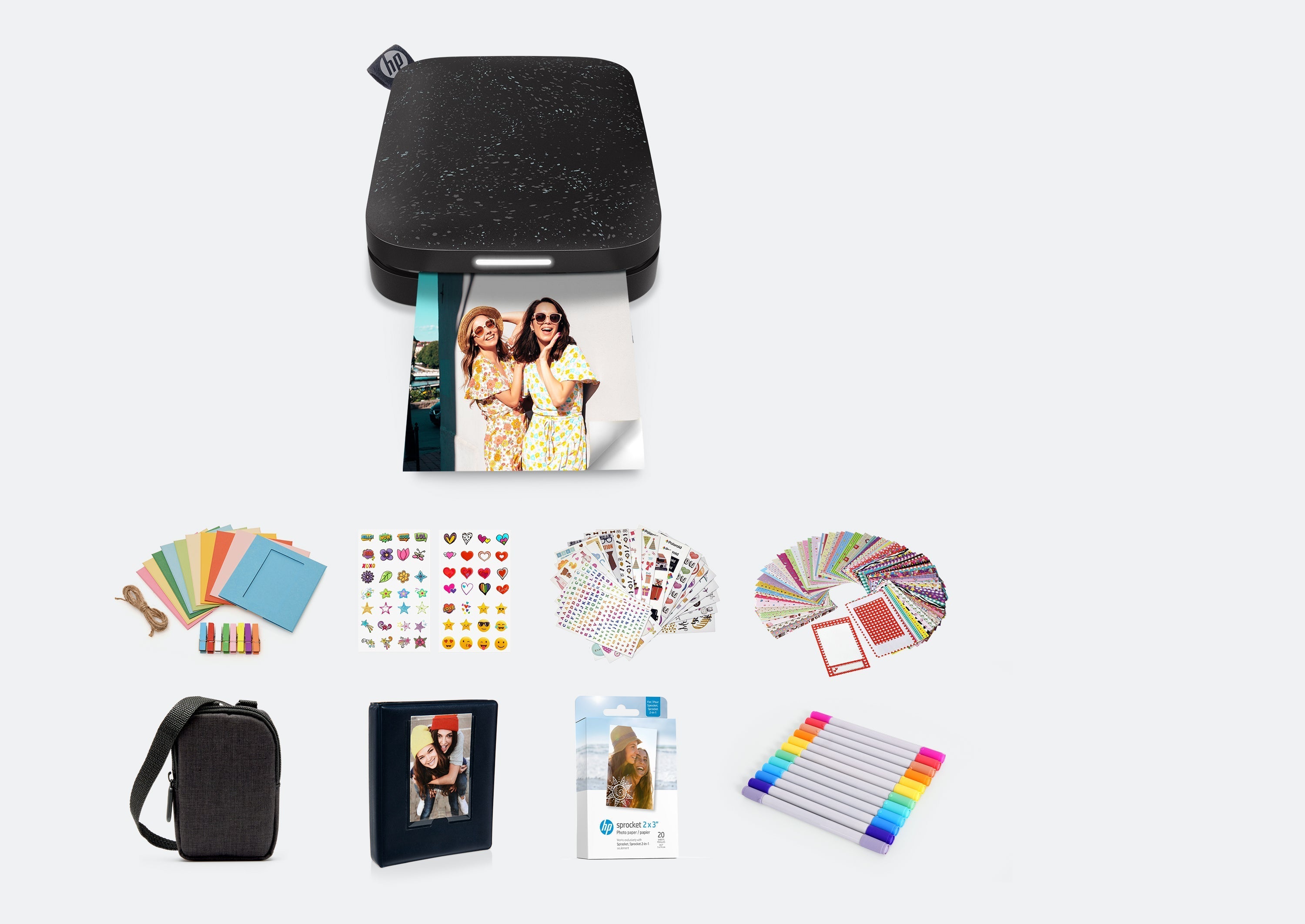 HP Sprocket 2x3 Portable Instant Photo Printer Gift Bundle