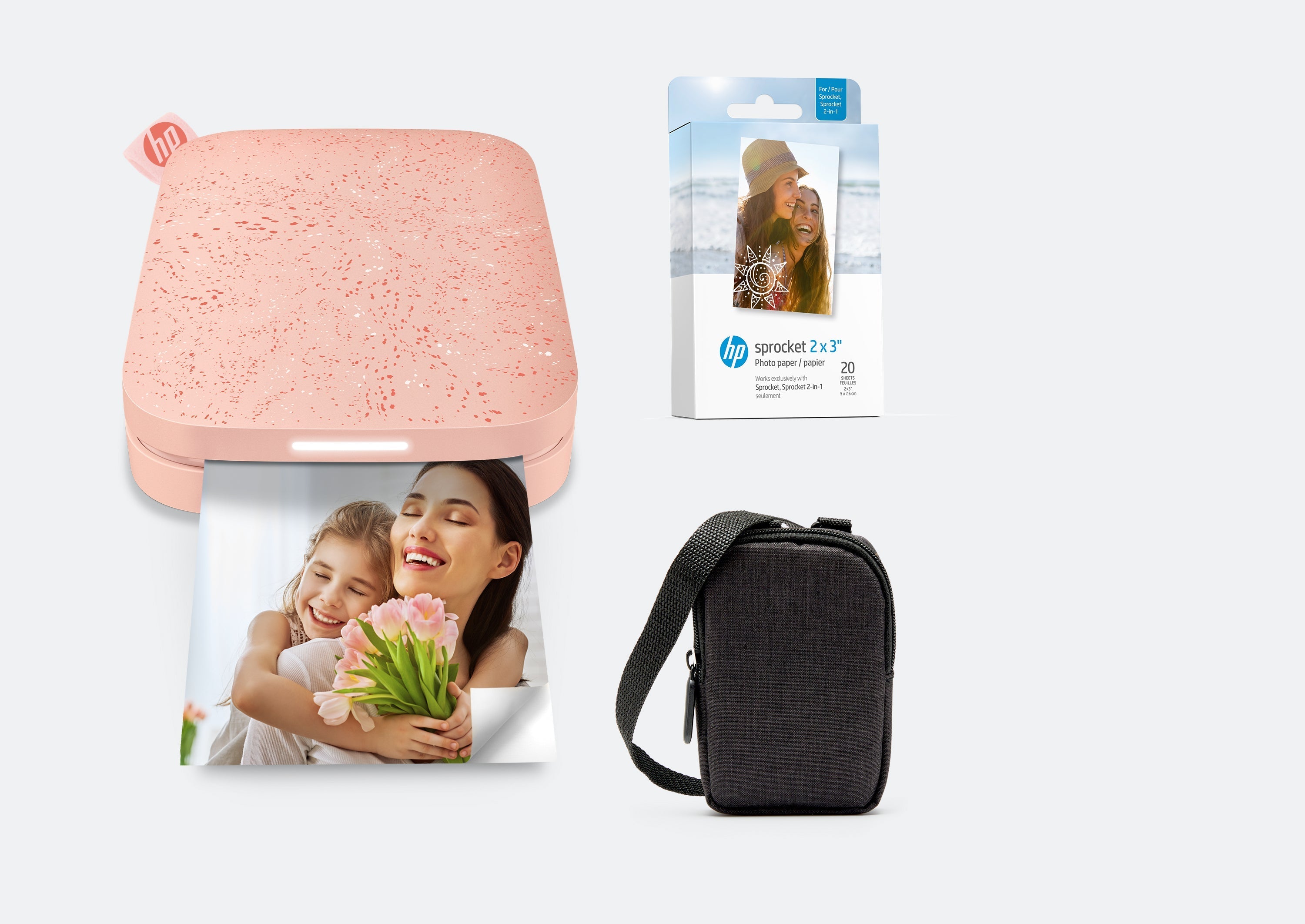 HP Sprocket 2x3 kannettava pikavalokuvatulostin ZINK®-paperipaketti