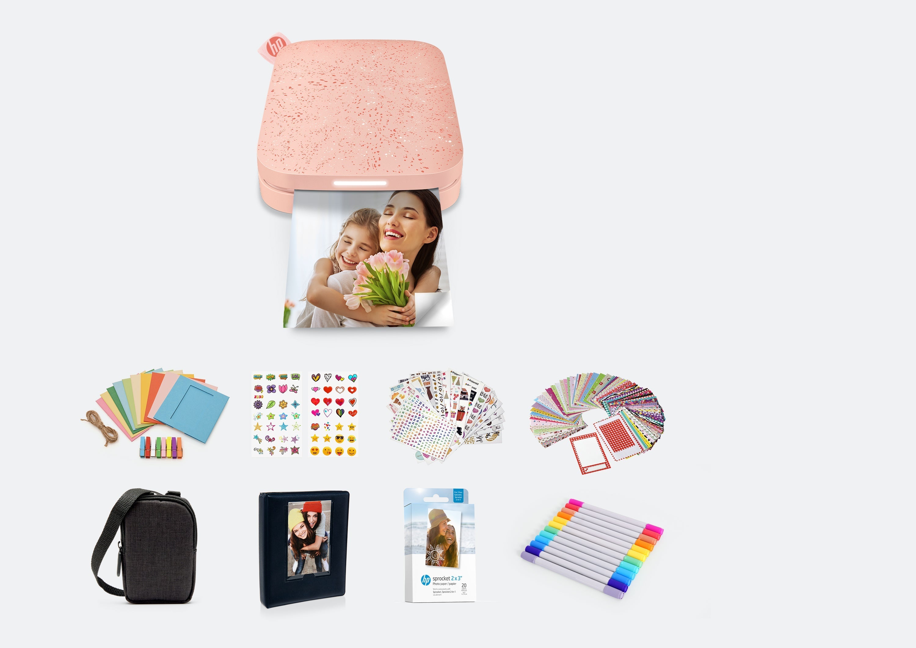 HP Sprocket 2x3 Taşınabilir Anlık Fotoğraf Yazıcısı Hediye Paketi
