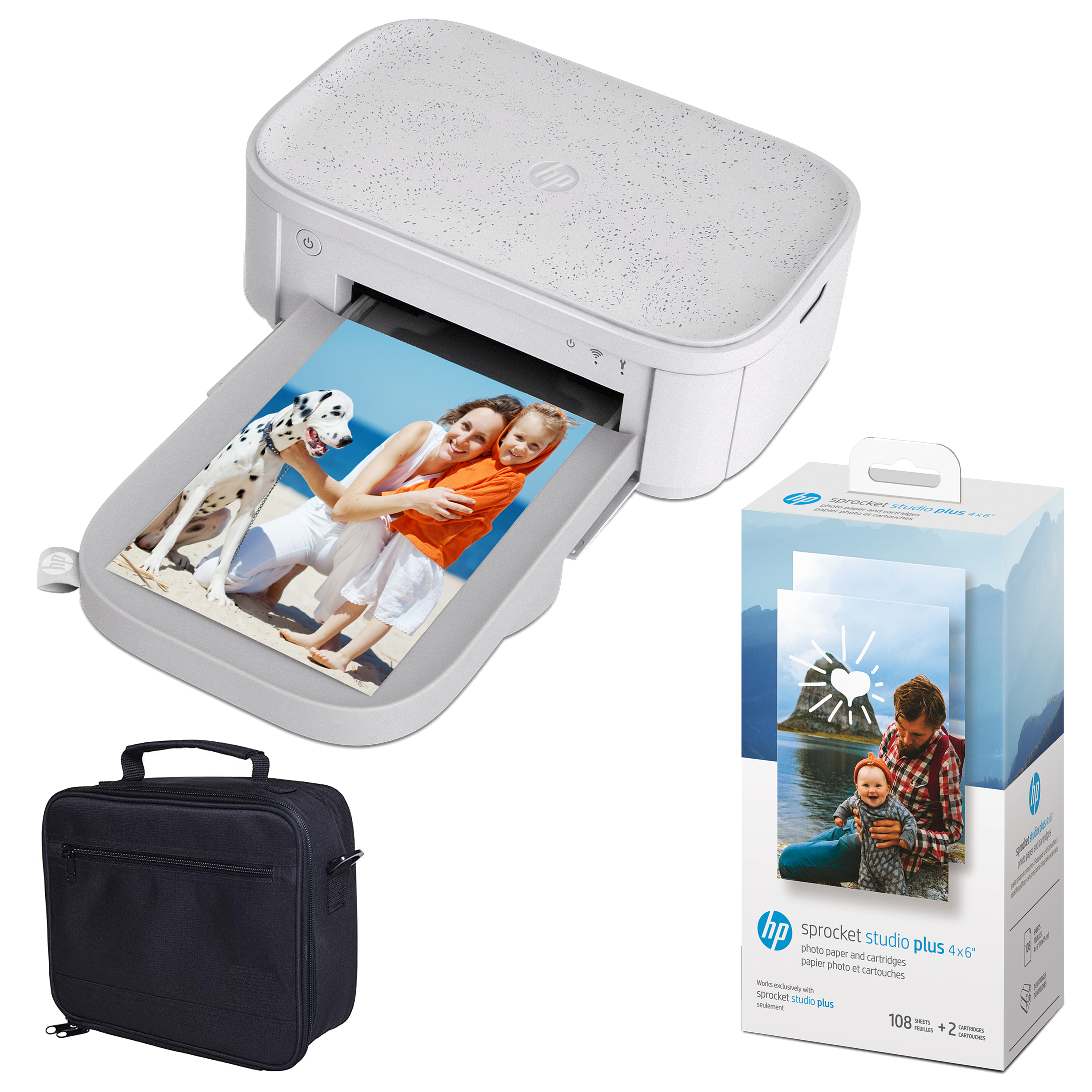 HP Sprocket Studio Plus WiFi Printer Prints 4x6 - Starter Bundle Sprocket Printers